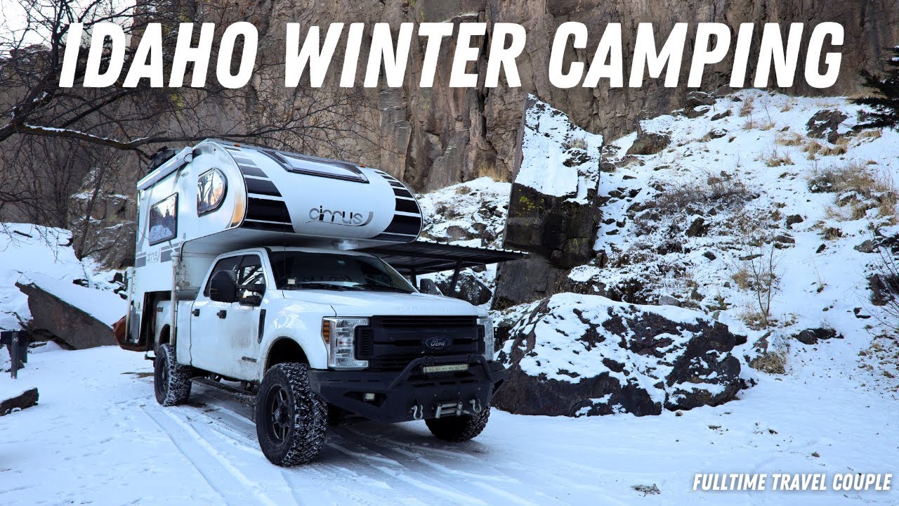 Truck Camping in the Winter | BEST IDAHO CAMPSITE | Travel Vlog