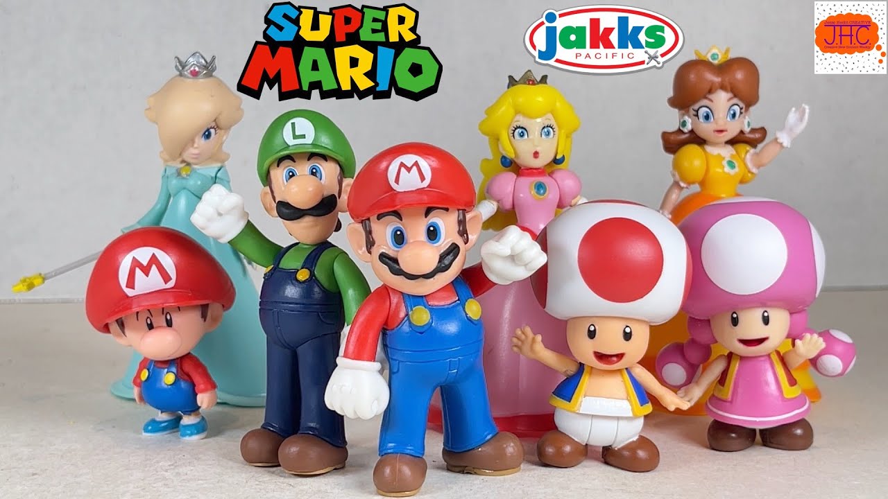 BABY Mario Luigi Toad Toadette Peach Daisy Rosalina 2.5 Inch Super Mario Jakks Pacific Figure Review