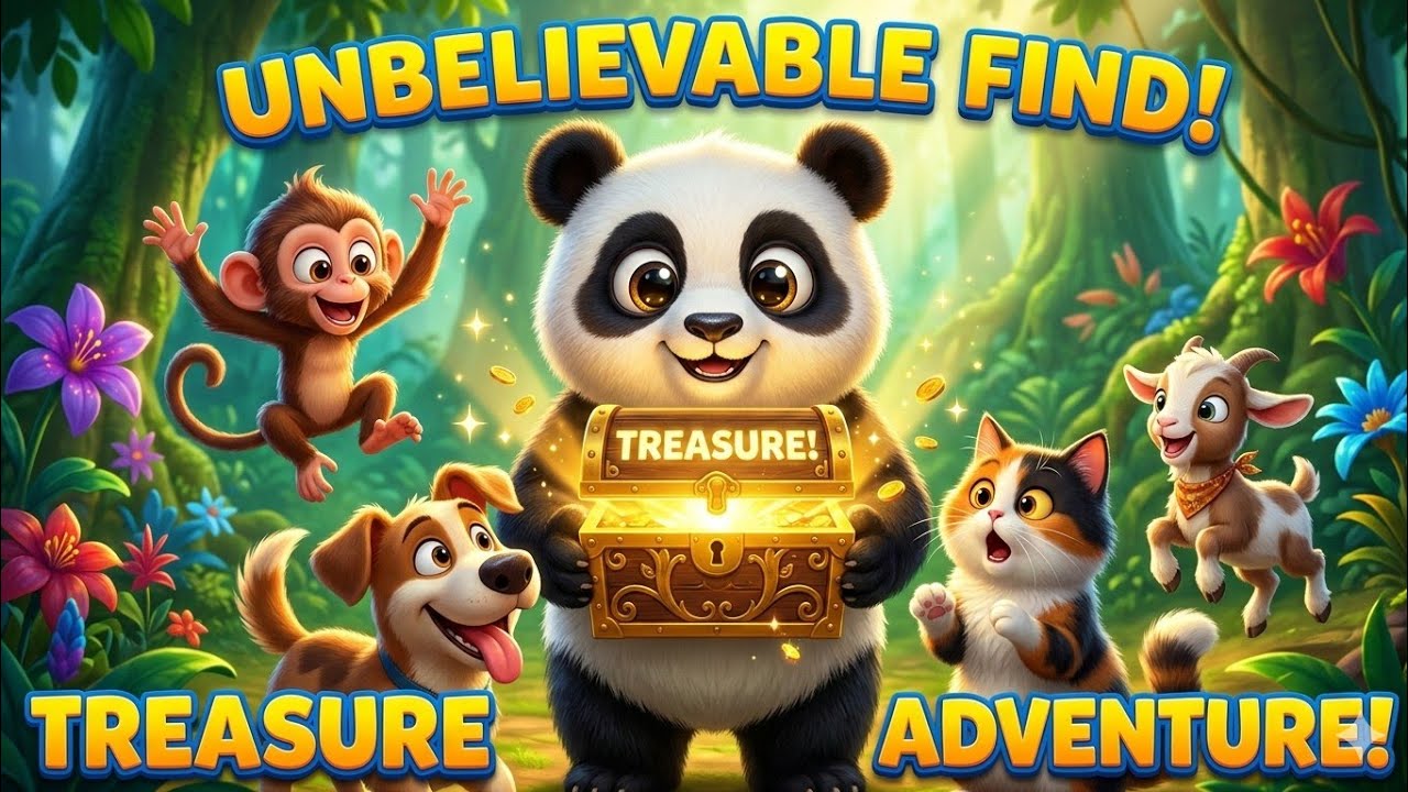 Jungle Friends Big Adventure | Panda 🐼 and Friends Treasure Story (3D Cartoon)