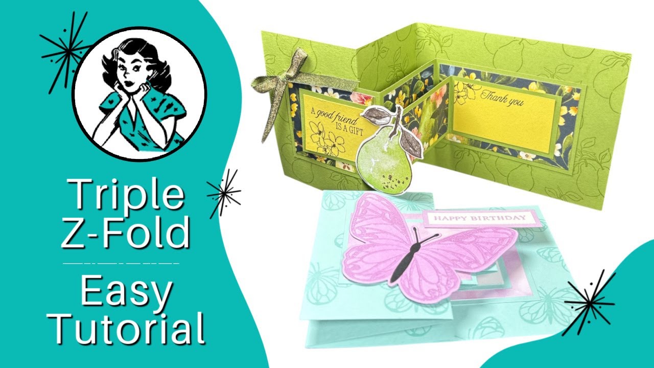 🔴 Easy Triple Z Fold Card Tutorial - Friendship & Birthday Cards