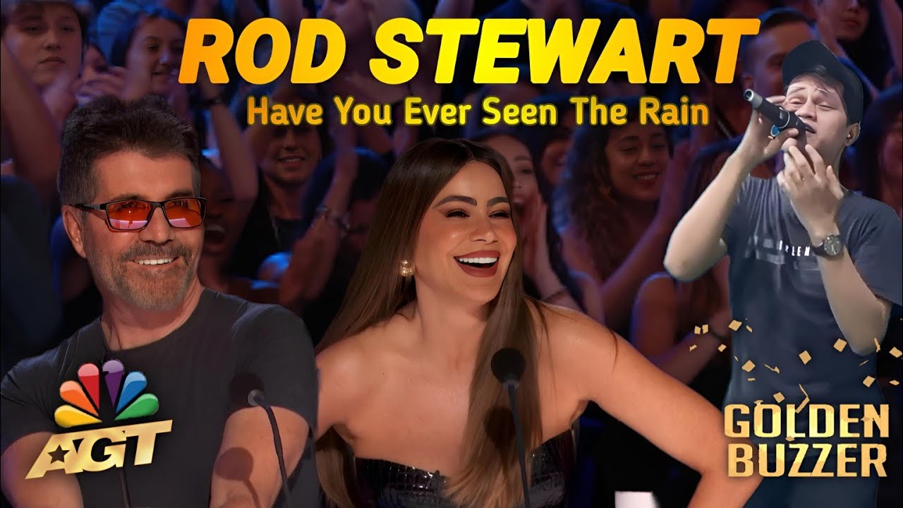 Singing Have You Ever Seen The Rain - Rod Stewart On America's Got Talent And Get Golden Buzzer
