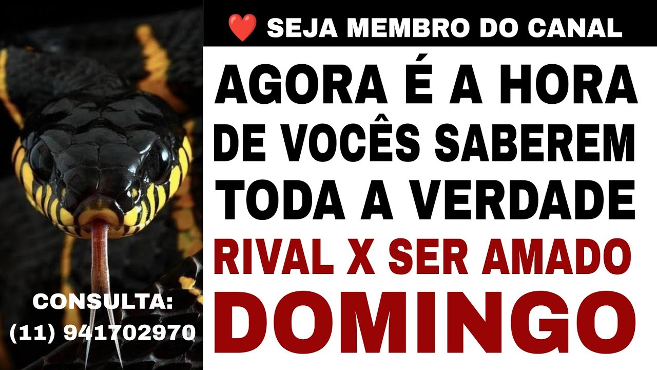 🚨 AGORA É A HORA de vocês saber TODA a VERDADE sobre RIVAL E SER AMADO preciso falar  AGORA Domingo