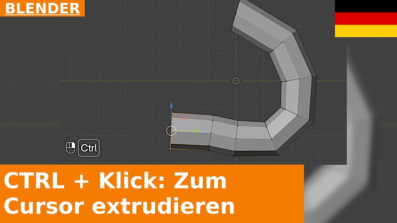 🇩🇪 Blender Kurztipp | Das Extrude to Cursor-Werkzeug (CTRL und Rechtsklick)