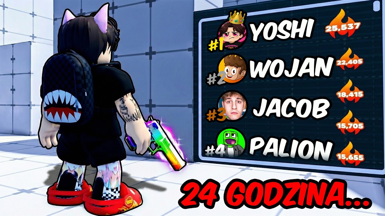 GRAŁEM 24 GODZINY BY STAĆ SIĘ NAJLEPSZYM W RIVALS ROBLOX