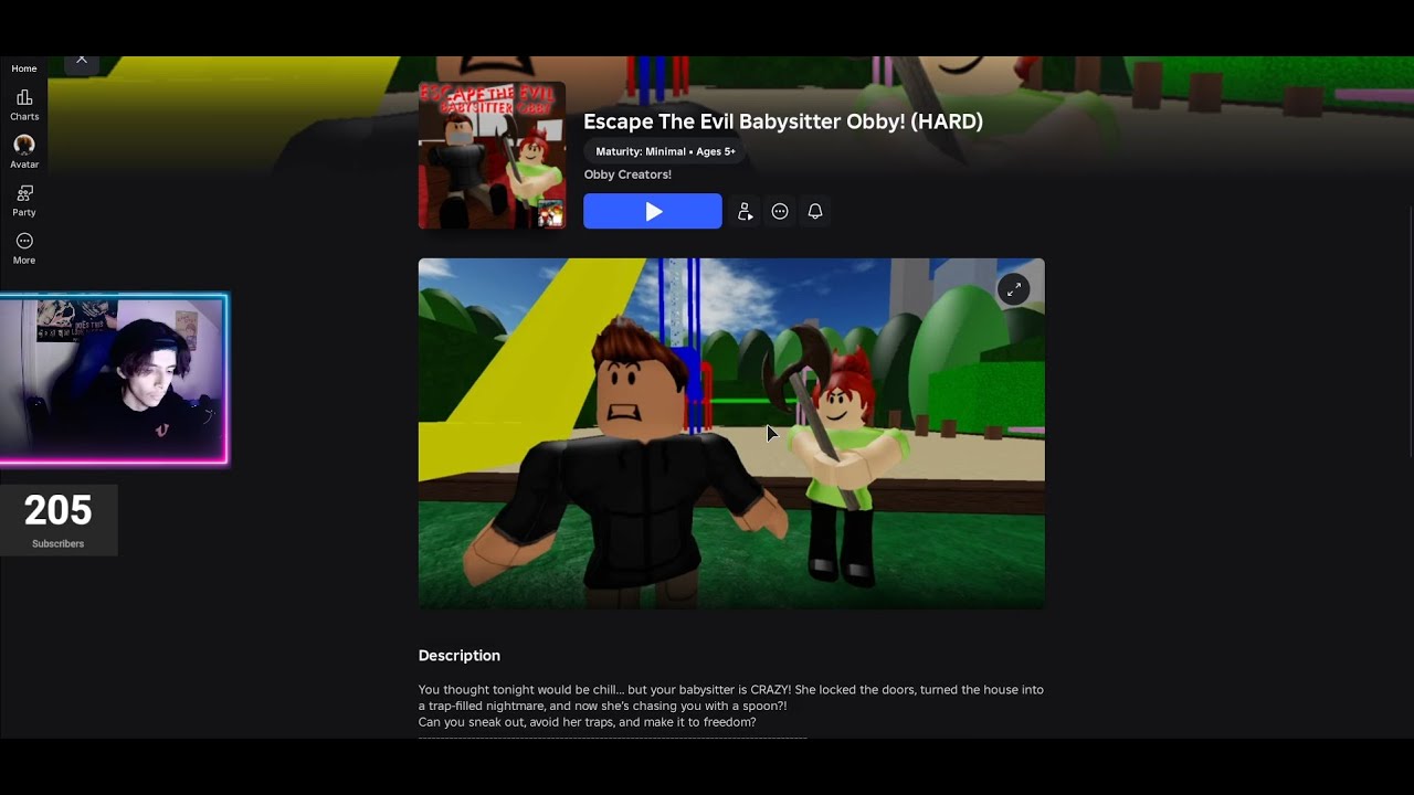 *ROBLOX* ESCAPING MY EVIL BABYSITTER (GETS HOT)