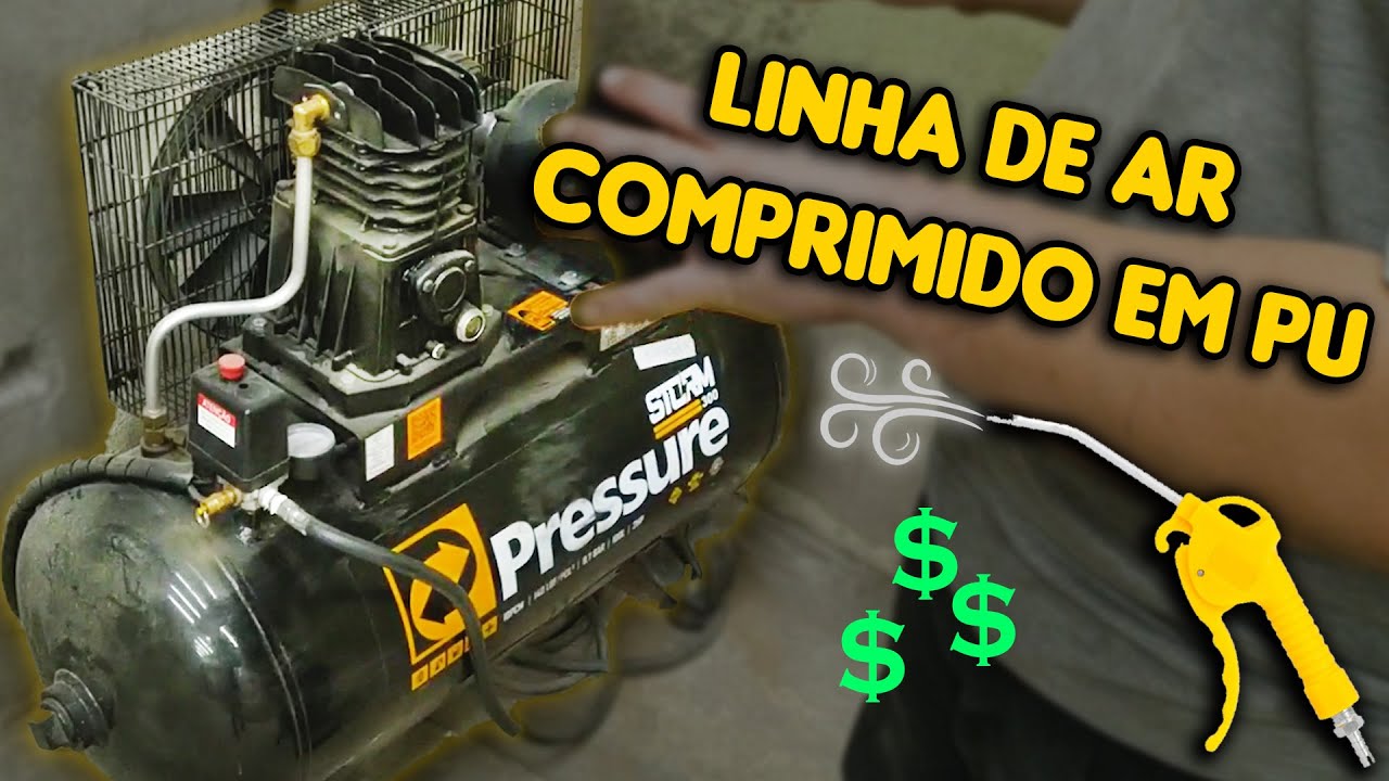 • COMO FAZER UMA LINHA DE AR COMPRIMIDO EM PU • LINHA DE COMPRESSOR •