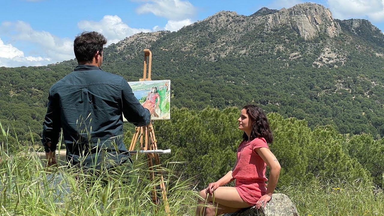 Plain air painting | Portrait of Beatriz by Richard Somonte.