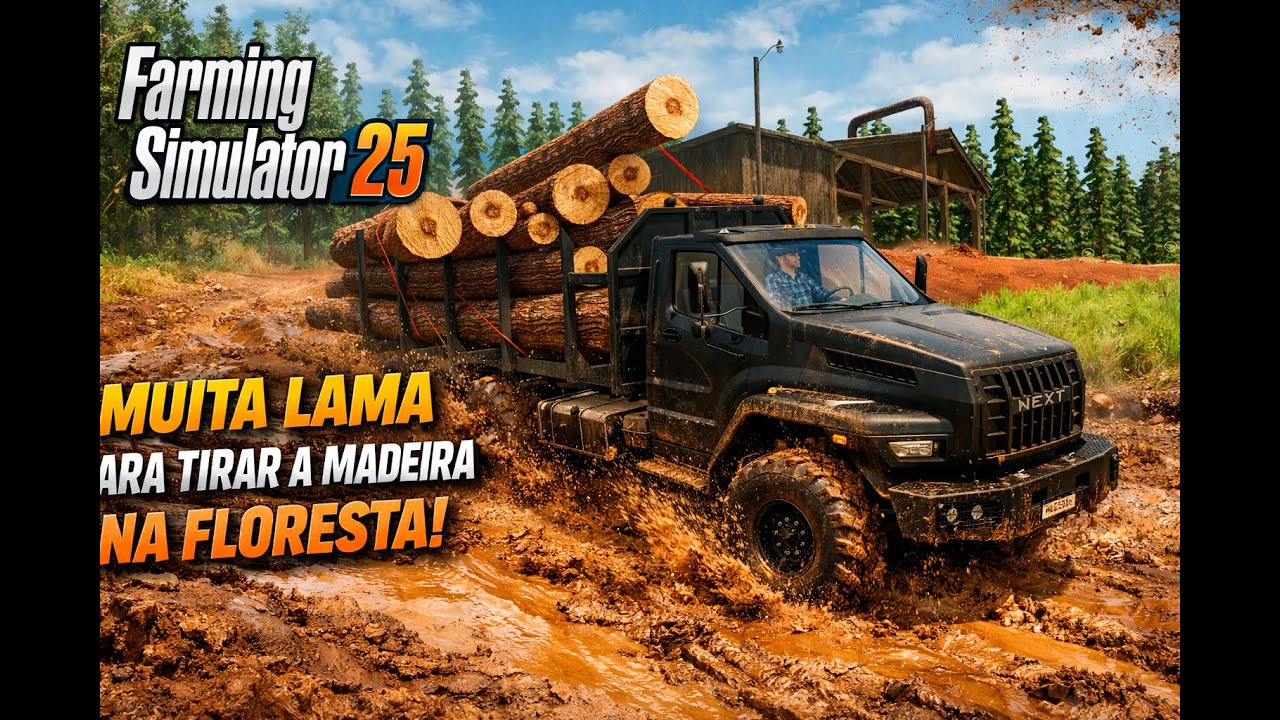 SOU DO PARANA DIA DE CARREGAR MADEIRA NO MEIO DA LAMA FARMING SIMULATOR 25 #rally #caminhão