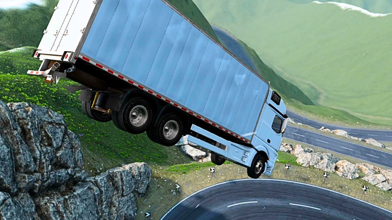 Trucks vs Dangerous Cliff Roads | BeamNG.drive #53