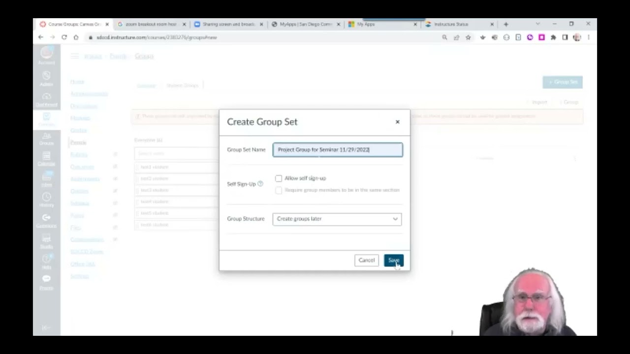 Group Activities in Canvas and Zoom - 11/29/2022