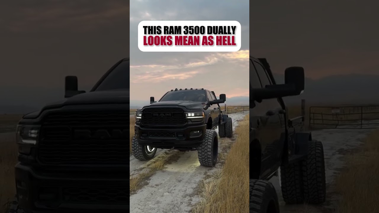 This Ram 3500 Dually Is Mean! #dieseltruck #worktruck #working #liftedtrucks #shorts