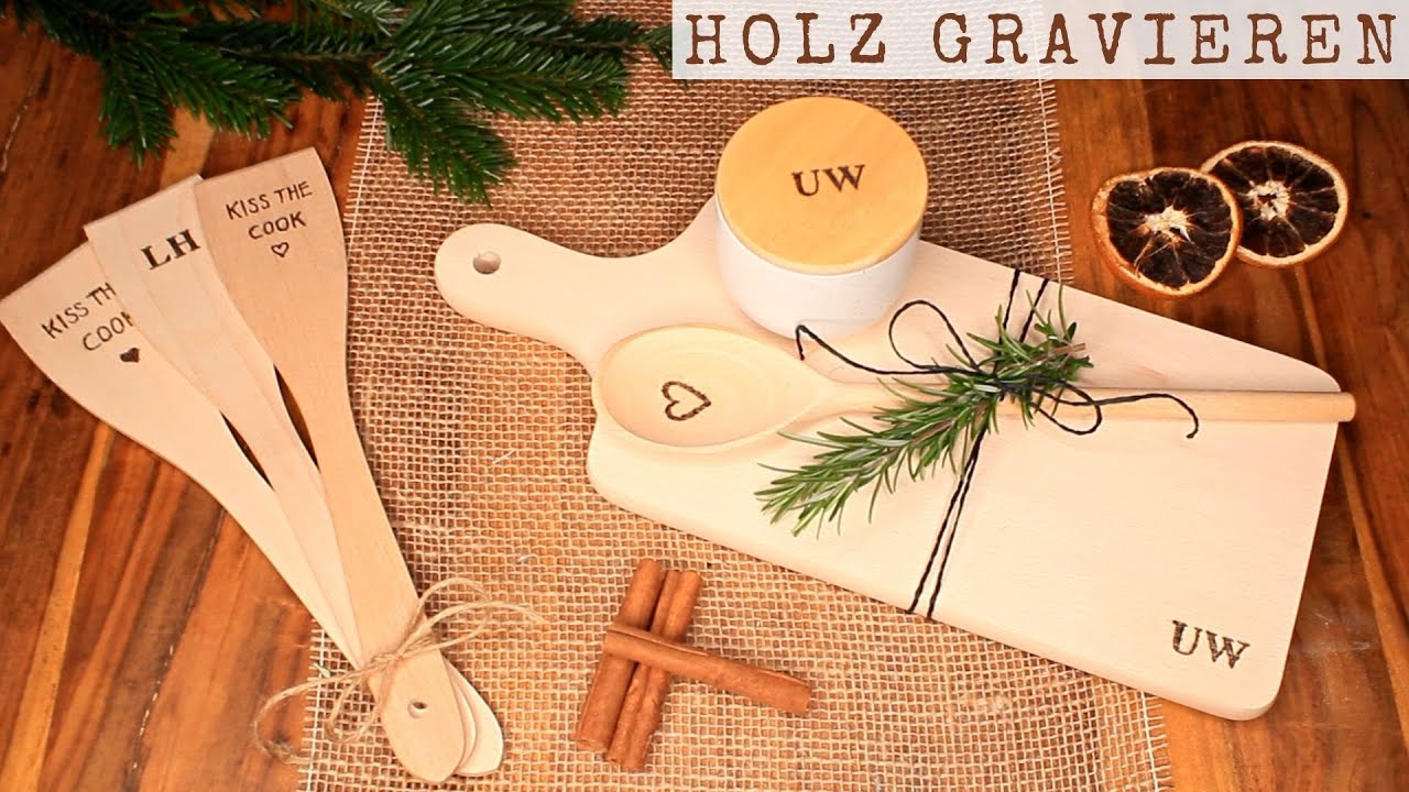 Holz gravieren - personalisierte Weihnachtsgeschenke selber machen
