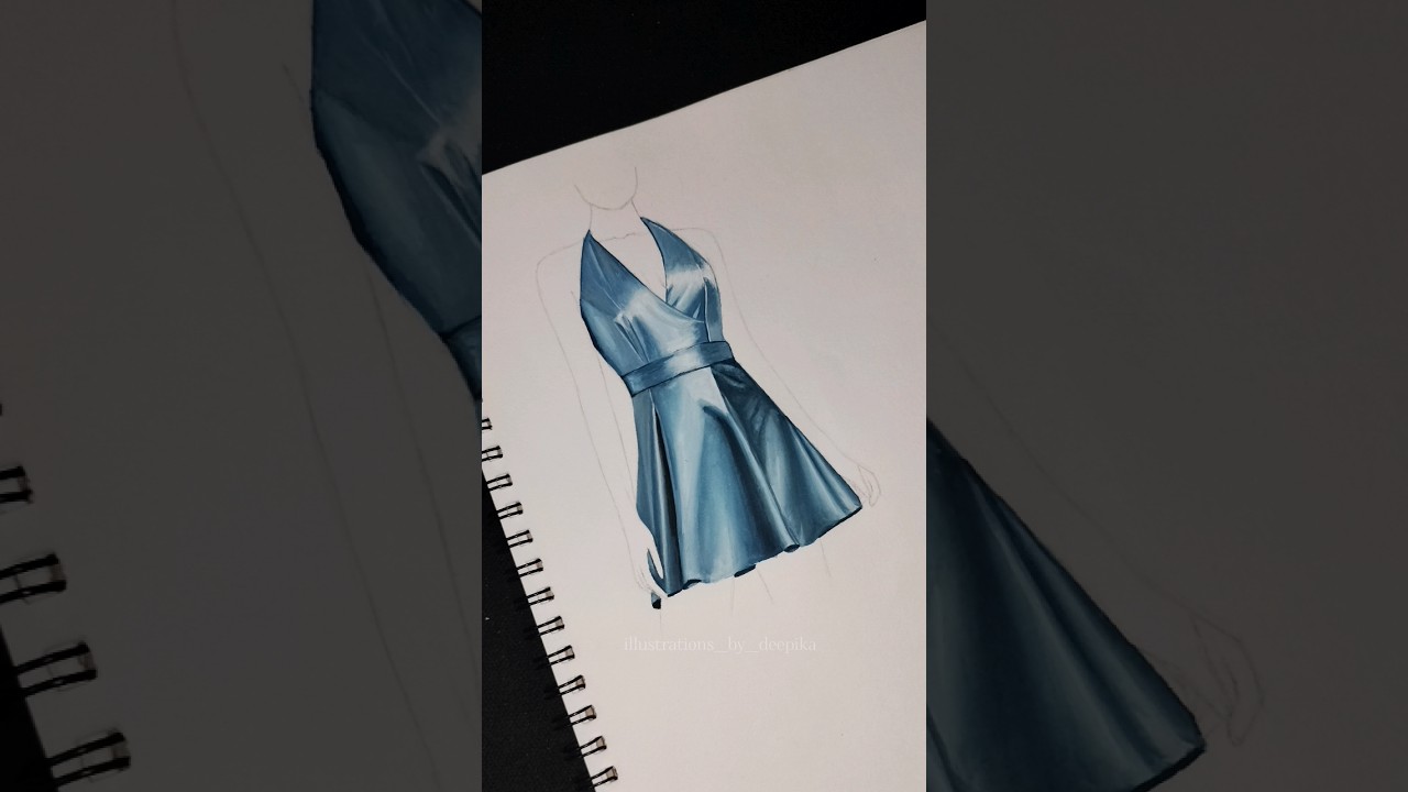 Satin dress #fashion #art #fashionillustration #fashionsketch #drawing #art #sketch