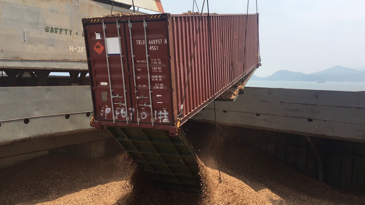 Woodchips Vessel - Loading by Open Top-Open Floor (OTOF) Cont.