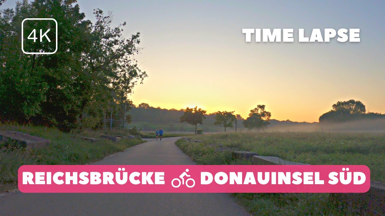After Sunrise! To the Southern End of the Danube Island | Vienna Bike Ride