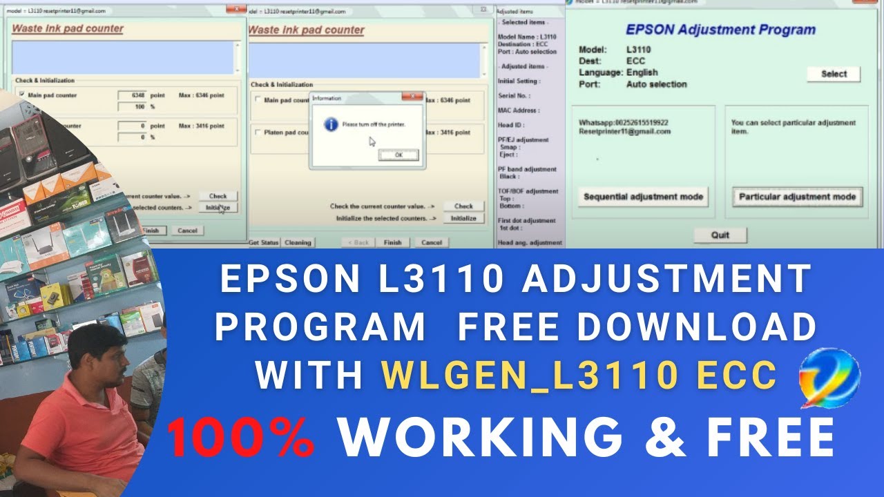 L3110 Adjustment Program Free Download | L3110 Resetter | Waste Ink Pad Counter Resetter