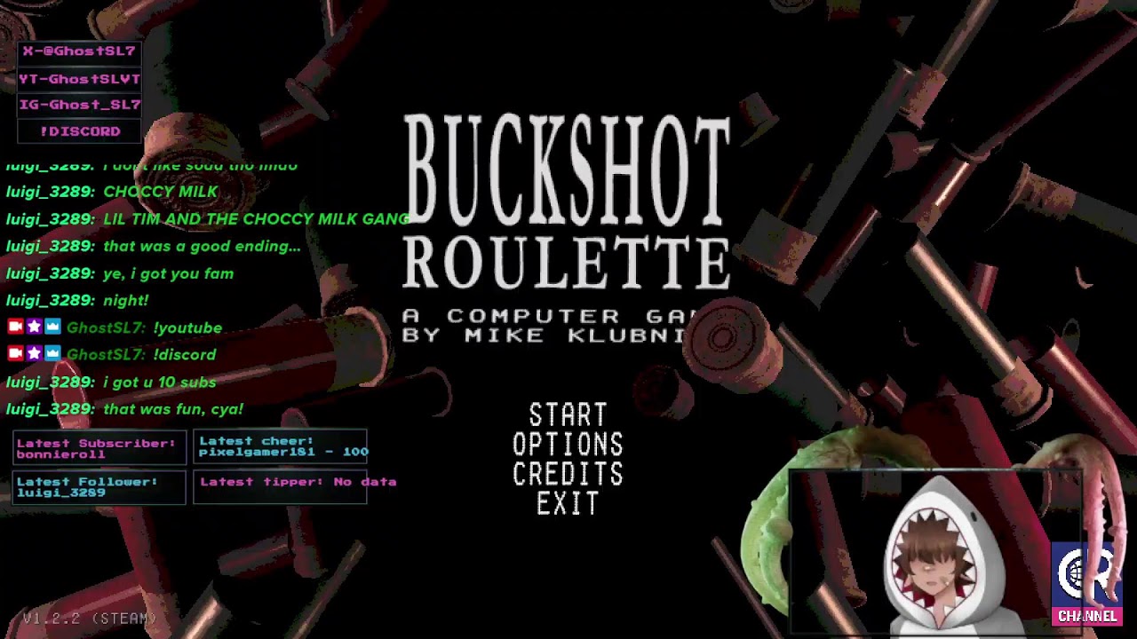Ghostober2024 Ghost is back fully rested and playing BuckShot Roulette for the first time