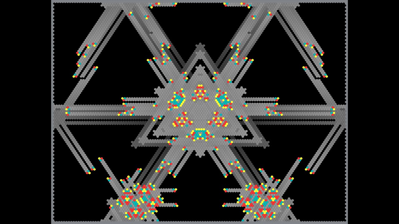 Nano-Ships #cellularautomata #mathart #algorithmicart #algorist #iterati