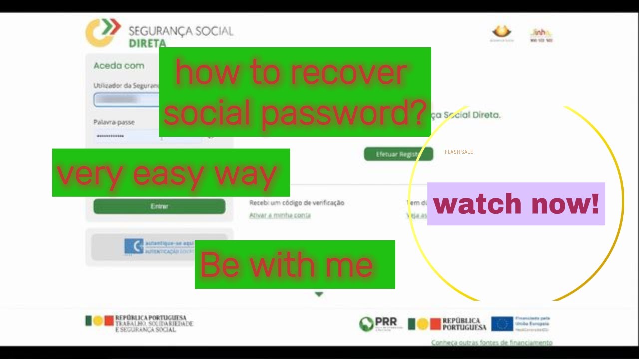 how Recover forgotten social security password Portugal//कसरी सोसल पसवोर्ड पुन प्राप्त गर्न सकिन्छ।