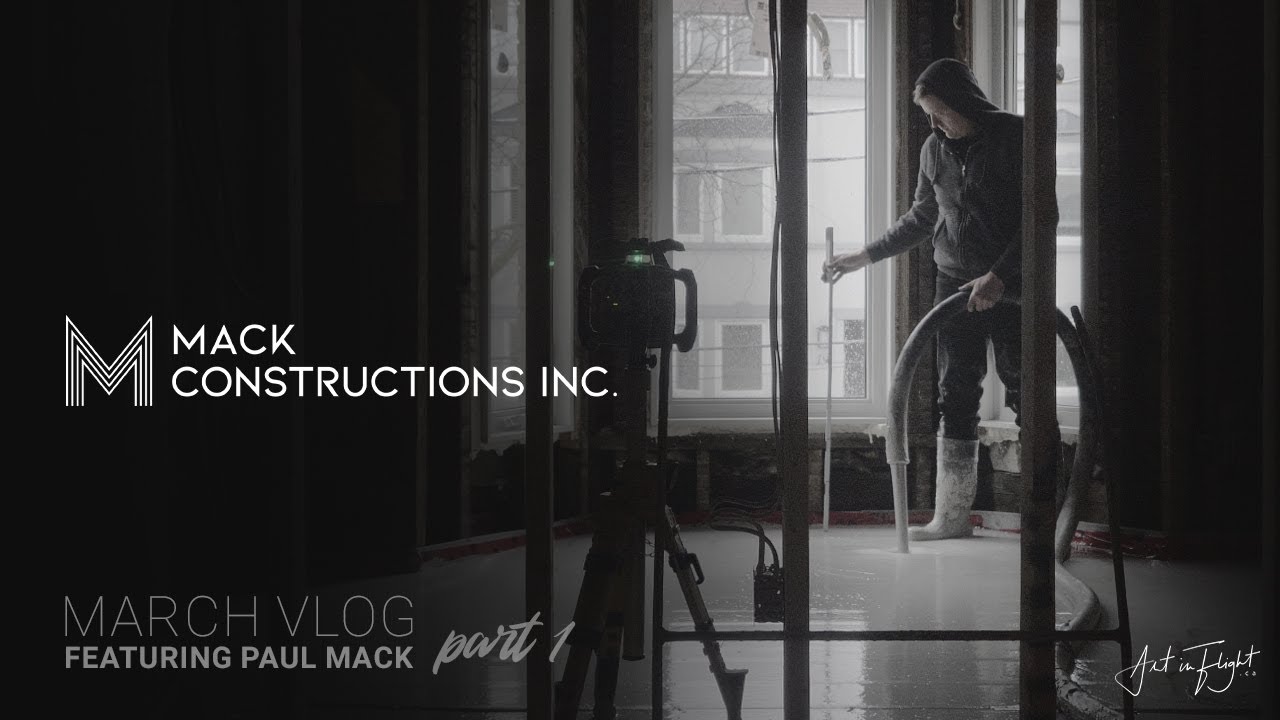 April 2023 Vlog - Mack Constructions Inc. - Gypcrete installation Self Leveling Topping