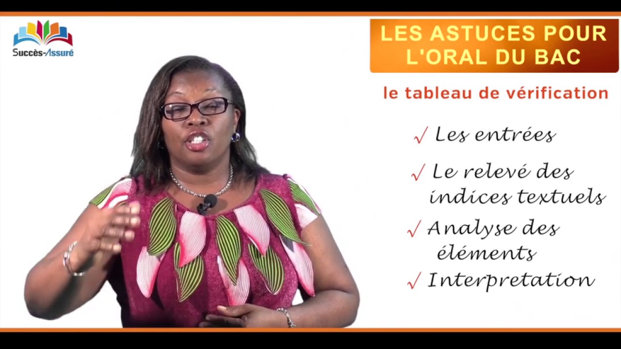 Astuces pour oral du BAC