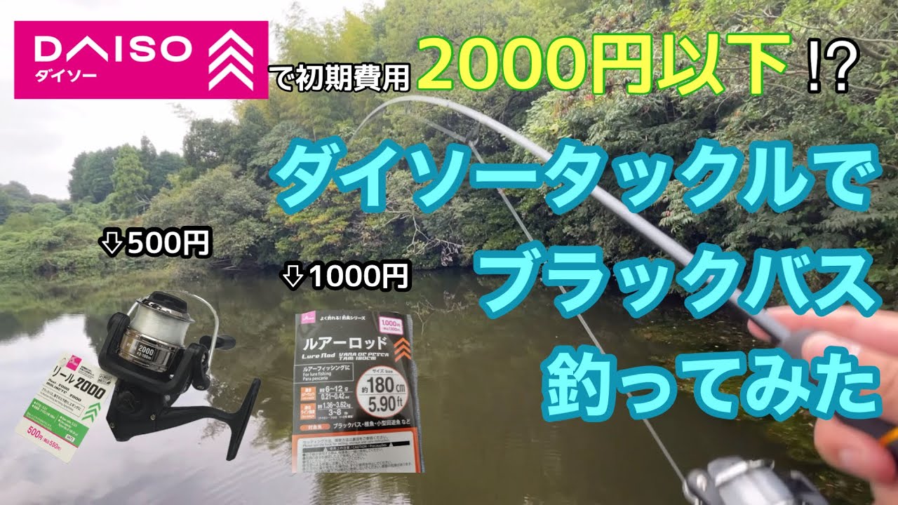 【初心者】🔰初期費用2000円以下！？ダイソー縛りで釣りしてみた