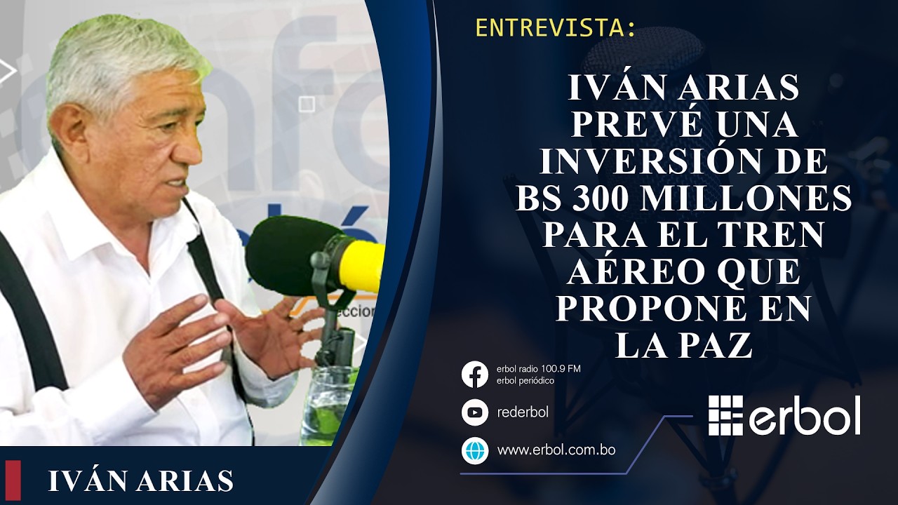 Iván Arias prevé una inversión de Bs 300 millones para el tren aéreo que propone en La Paz