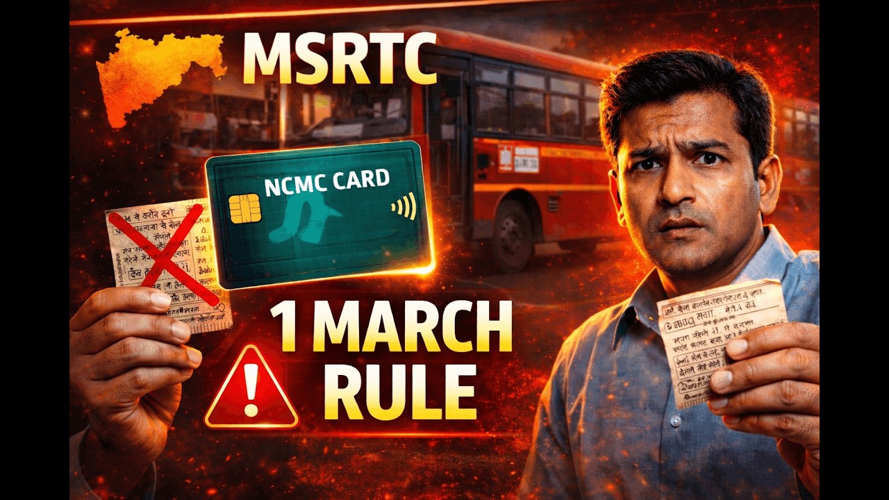 MSRTC प्रवाशांनो सावधान! 1 मार्च 2026 पासून NCMC Card नसेल तर सवलत मिळणार नाही😱#marathi #marathinews