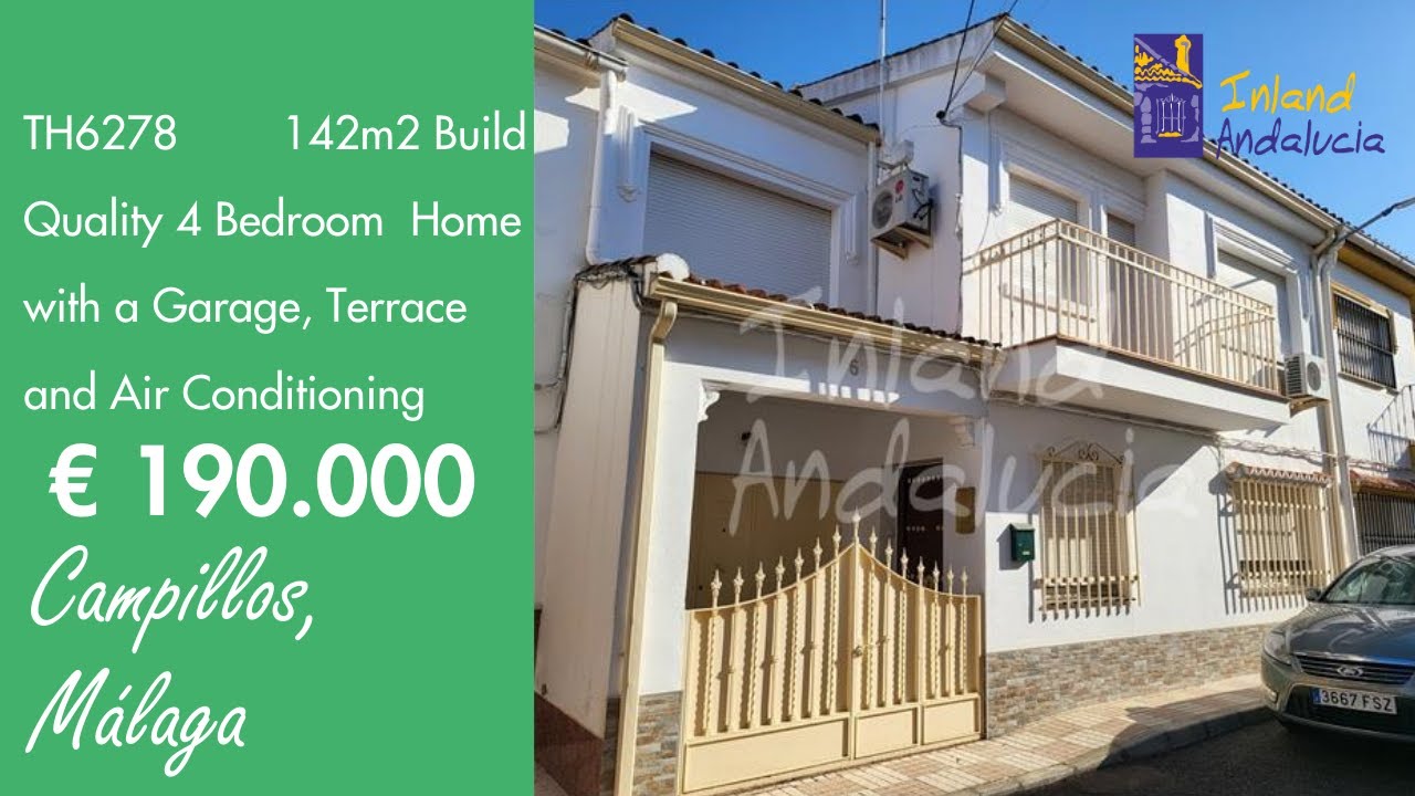 190K, Quality 4 Bedroom Townhouse with a Garage Property for sale in Spain inland Andalucia TH6278