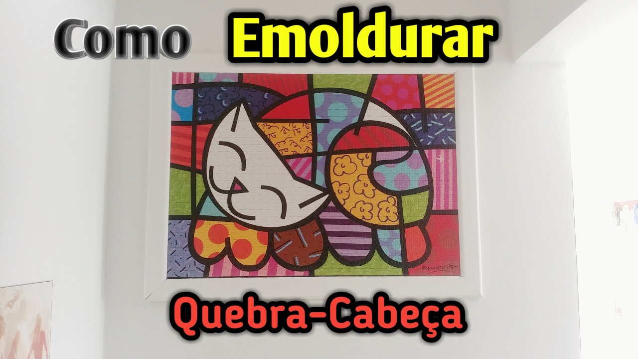 como colar quebra-cabeça e emoldurar