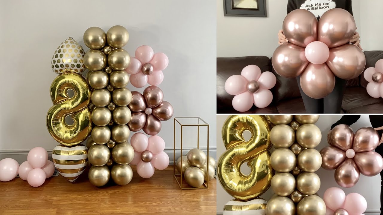 8th Birthday Balloon Column | Party Decoration