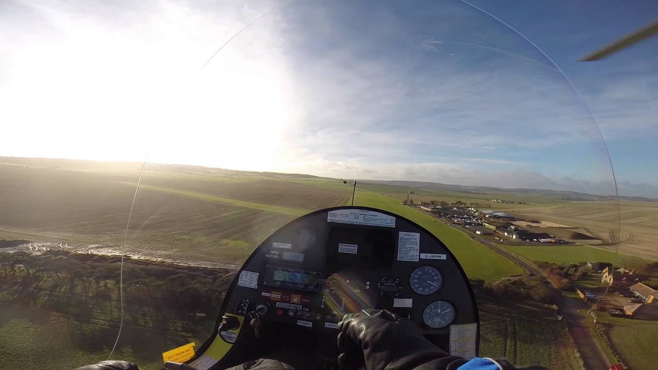 Gyrocopter training: strong wind landings