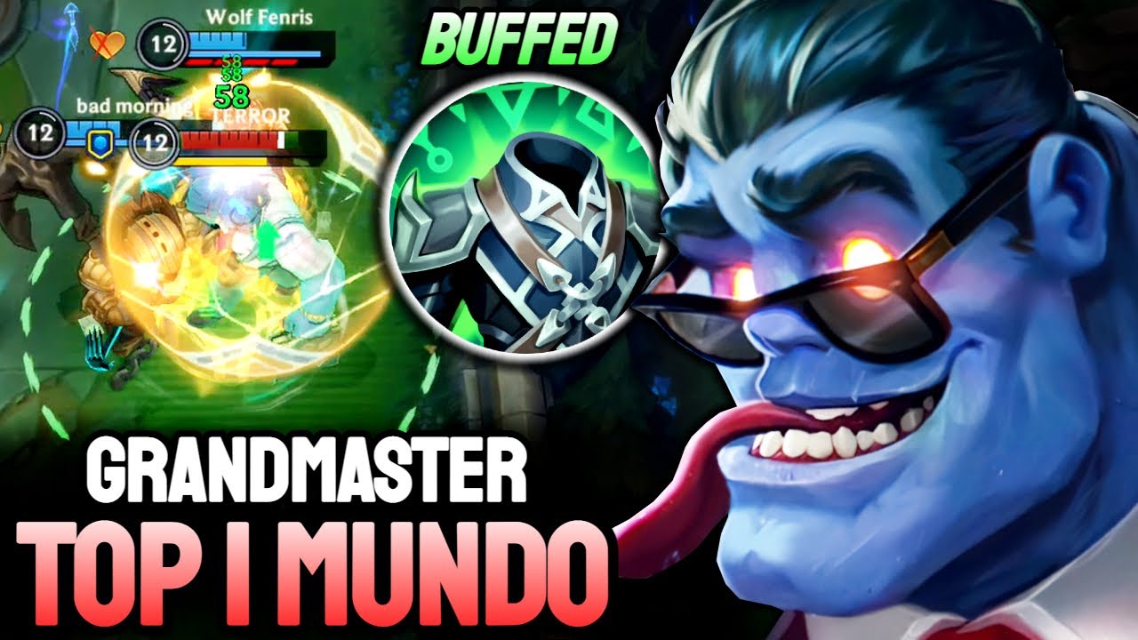 WILD RIFT DR MUNDO - TOP 1 DR MUNDO GAMEPLAY - GRANDMASTER RANKED
