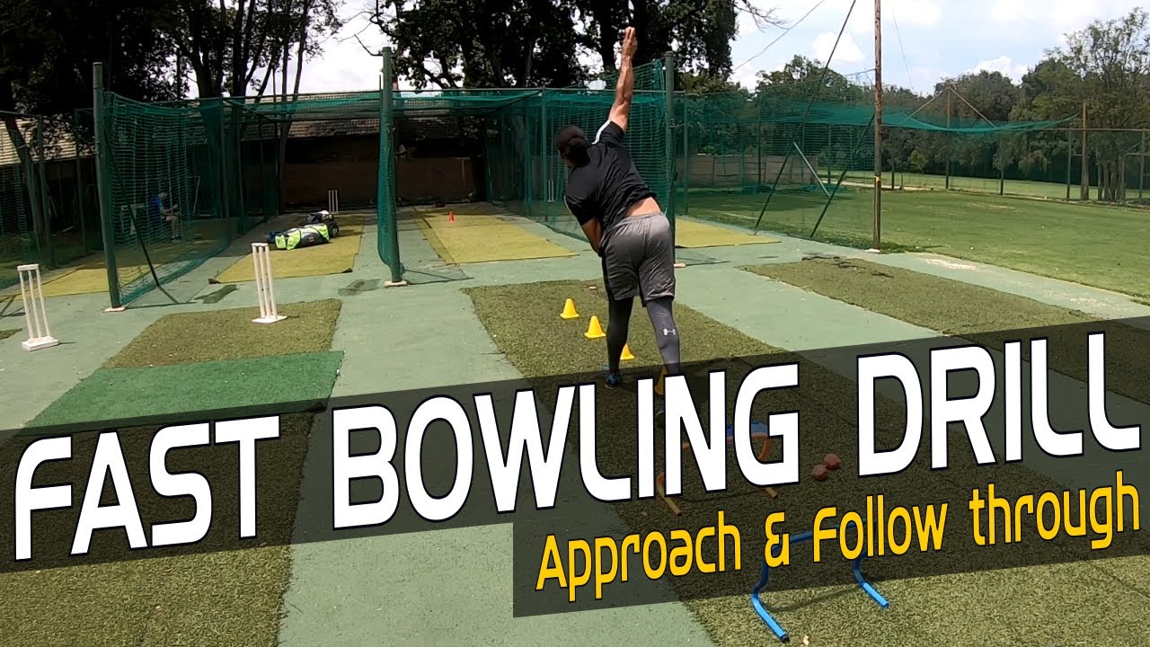 Fast Bowling DRILLS | Approaching the Crease and Follow Through