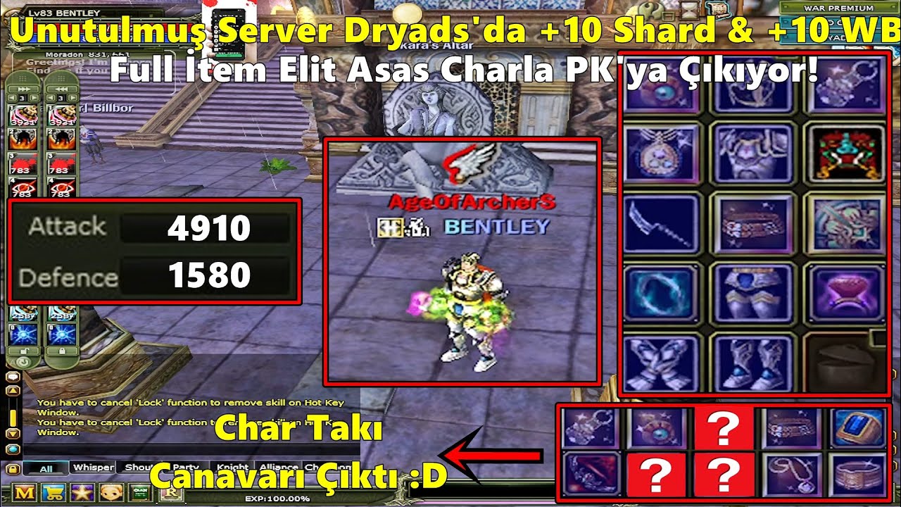 DostWeDusmaN - Unutulmuş Server Dryads'da +10 Shard & +10 WB Elit Asas Charla PK! | Knight Online