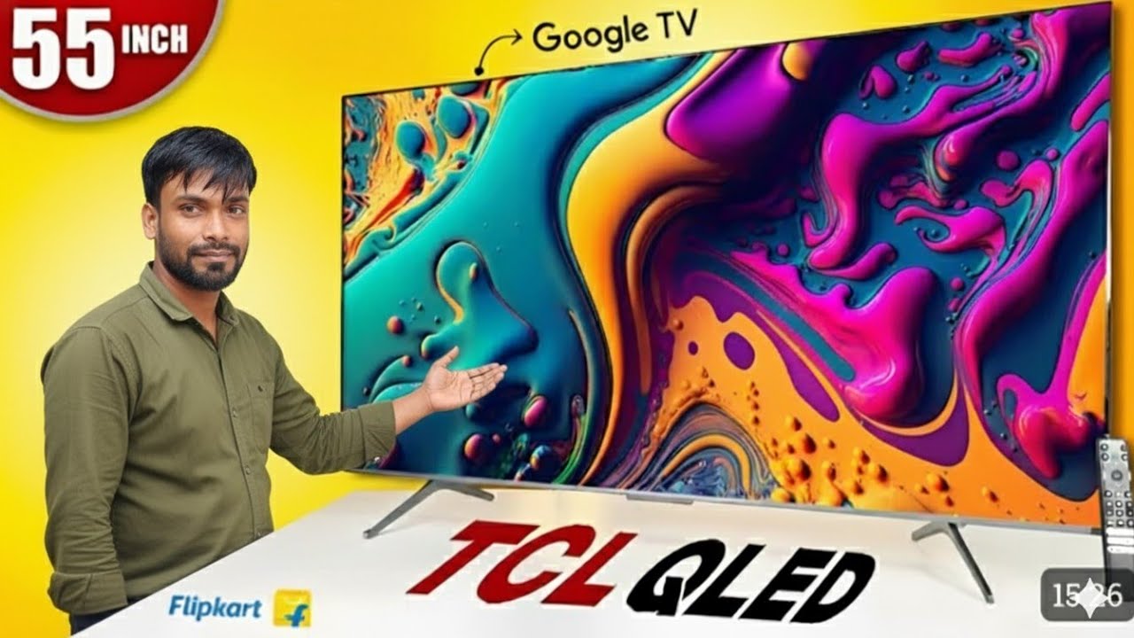TCL 139 cm (55 inches) 4K Ultra HD Smart QLED Google TV 55T8C 