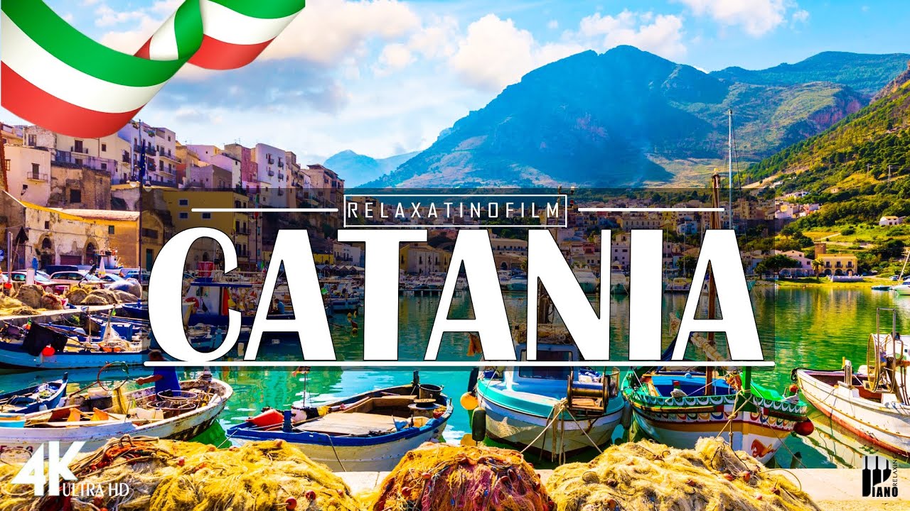 Beautiful Catania, Sicily 4K • Relaxing Italian Music, Instrumental Romantic • Video 4K UltraHD