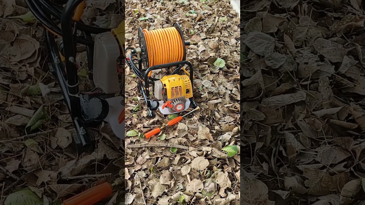 4 Stroke Portable Power Sprayer With Reel And Pipe 50 meter 8.5mm 5 layer #7389588101 #7389079481