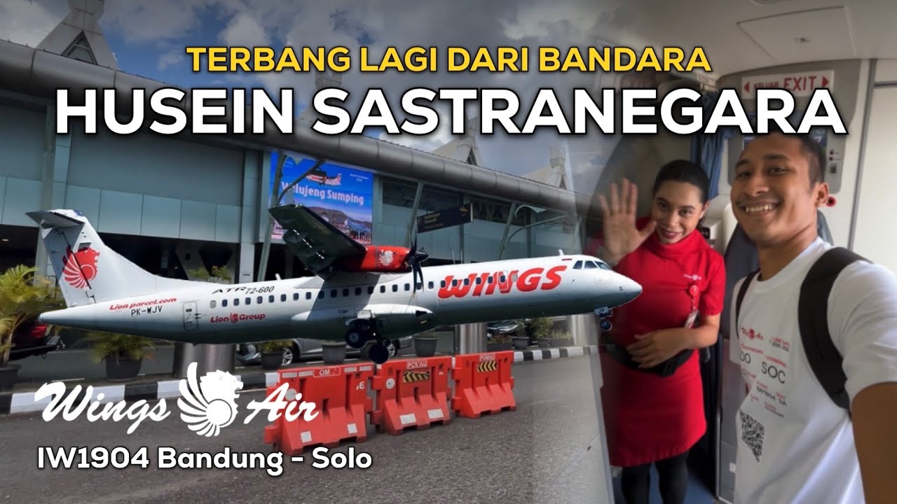 Terbang Lagi Dari Bandara Husein Sastranegara 😍✈️ Wings Air IW1904 Bandung - Solo ATR 72-600