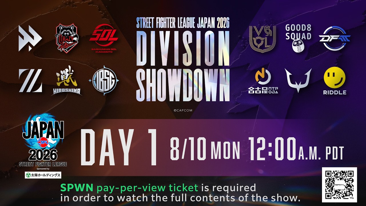 Street Fighter League JAPAN 2026 | DIVISION SHOW DOWN | Day 1 Pay-Per-View Preview