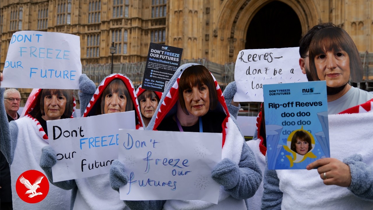 Protestors accuse government of acting like ‘loan sharks’ over student lending