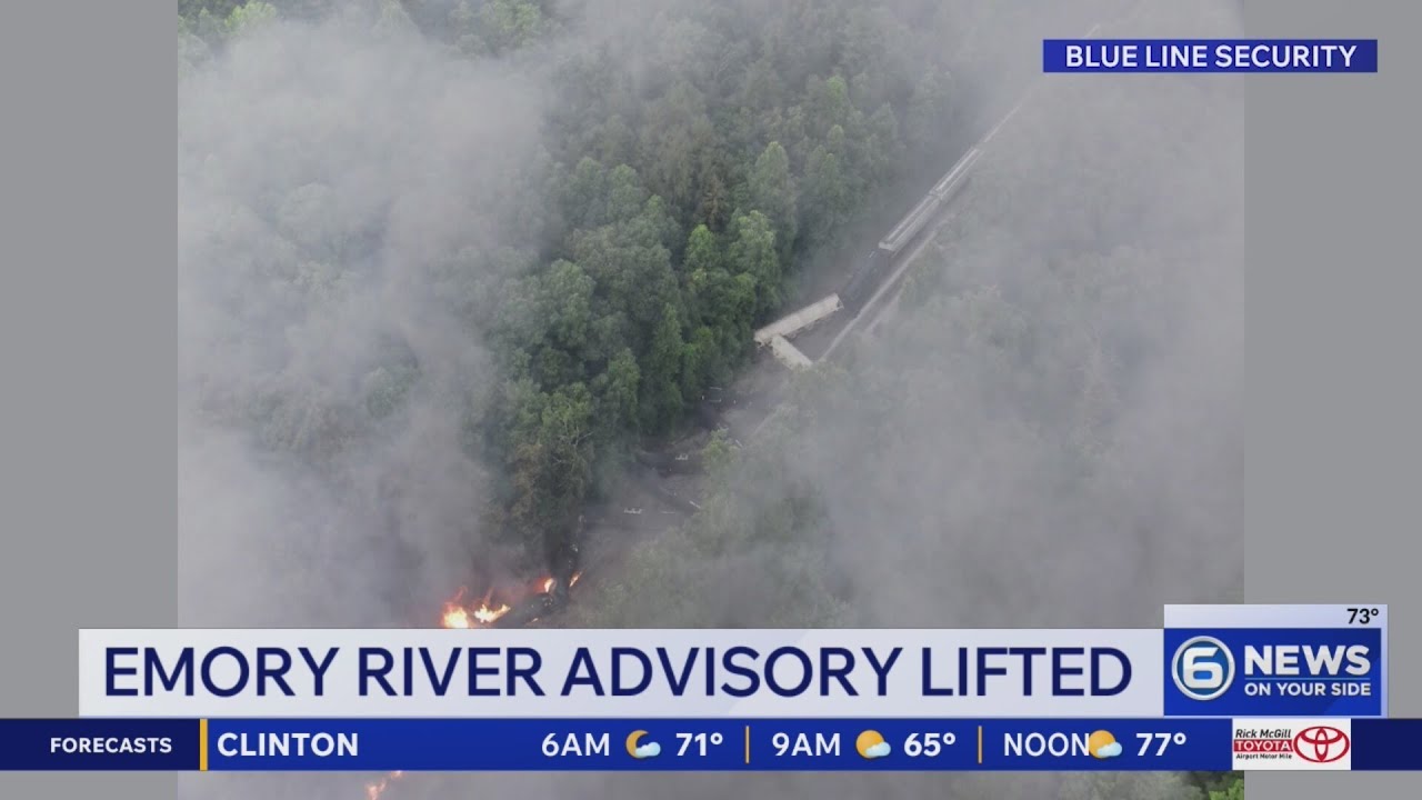 Contact advisory on river lifted after train derailment