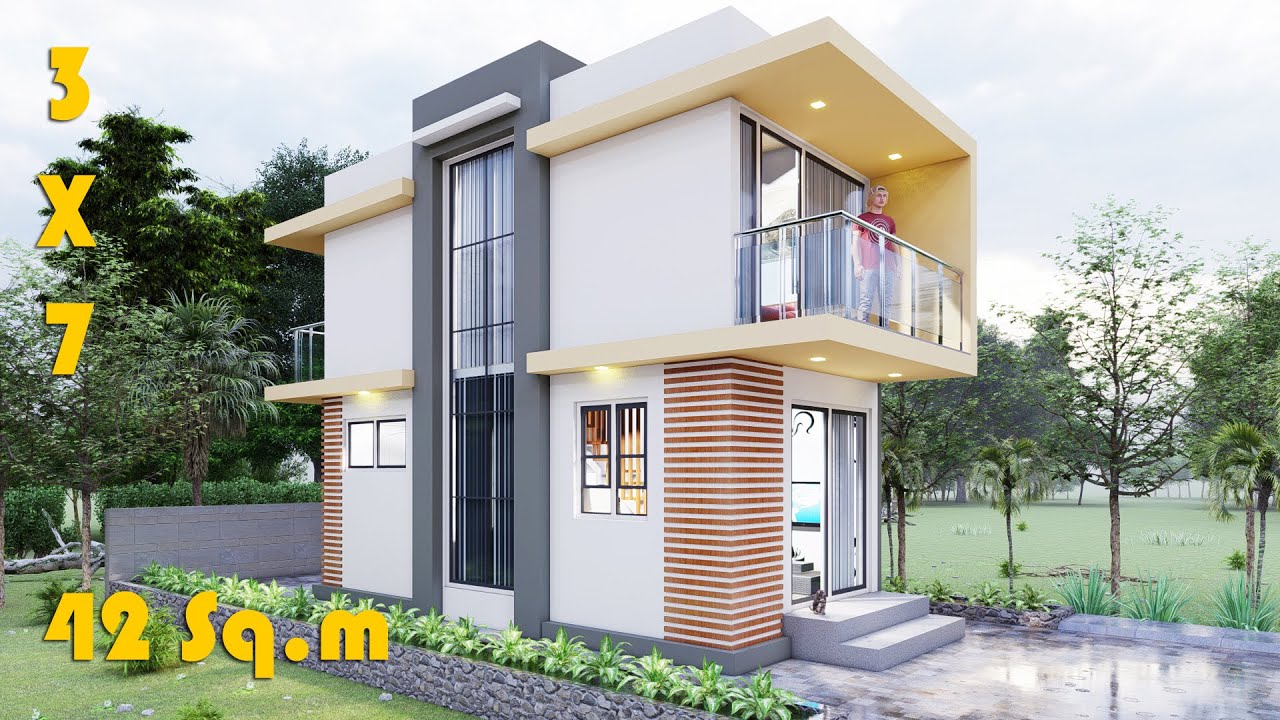 2 BEDROOM TINY HOUSE DESIGN 3X7 METERS