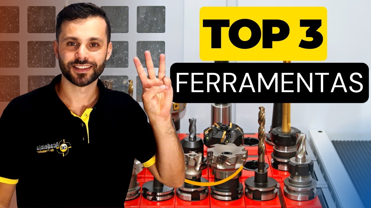 3 tipos de ferramentas mais usadas em fresamento CNC e convencional.