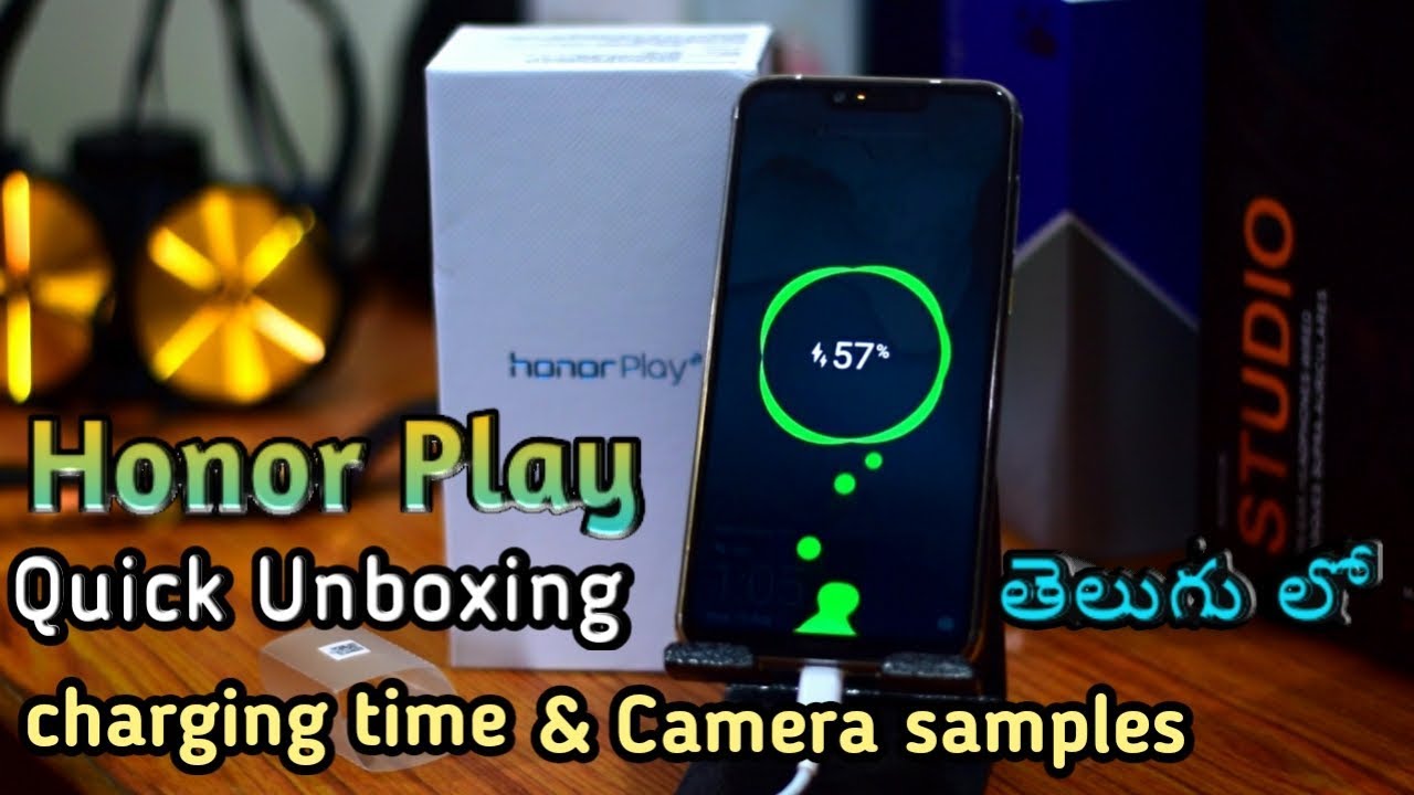 HONOR PLAY Quick Unboxing camera samples Charging time Initial Review II Tech24 II telugu II