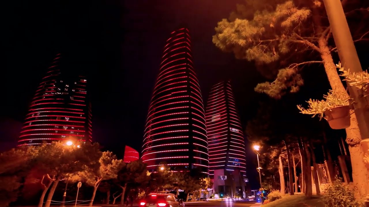 Baku Flame Towers Baksovet Night Tour