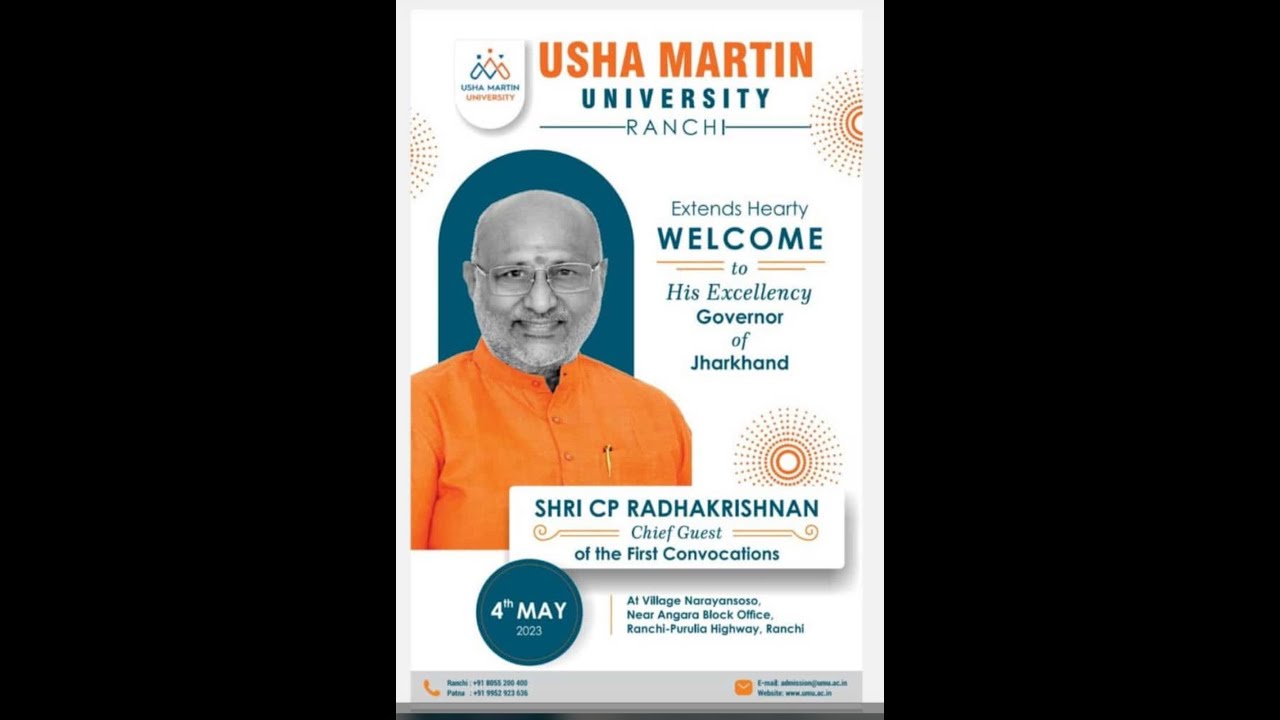 1st CONVOCATION - USHA MARTIN UNIVERSITY RANCHI