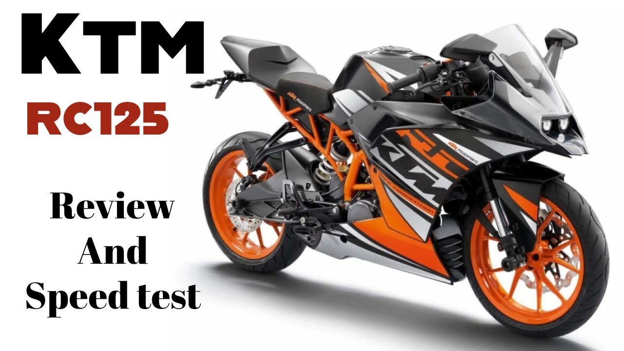 Обзор спортивного мотоцикла KTM RC125. Включает обзор езды и тест скорости!
