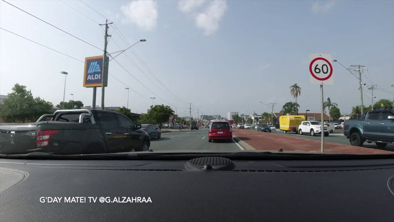 Driving to Mall Westfield Chermside Brisbane Australia