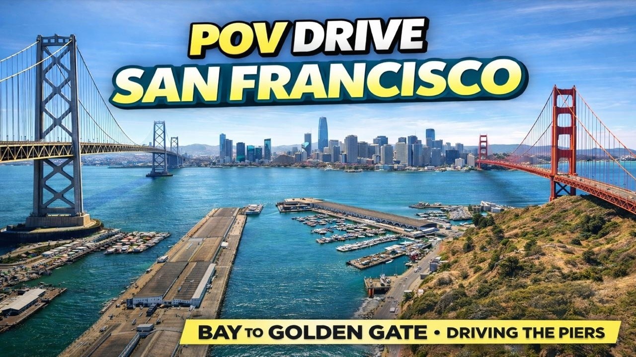 Bay Bridge to Golden Gate Bridge – Scenic San Francisco Waterfront Drive (4K POV)